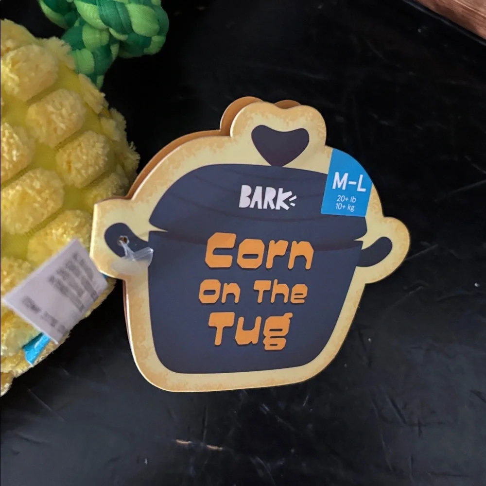 NWT Bark Corn on The Tug Barkbox Dog Toy